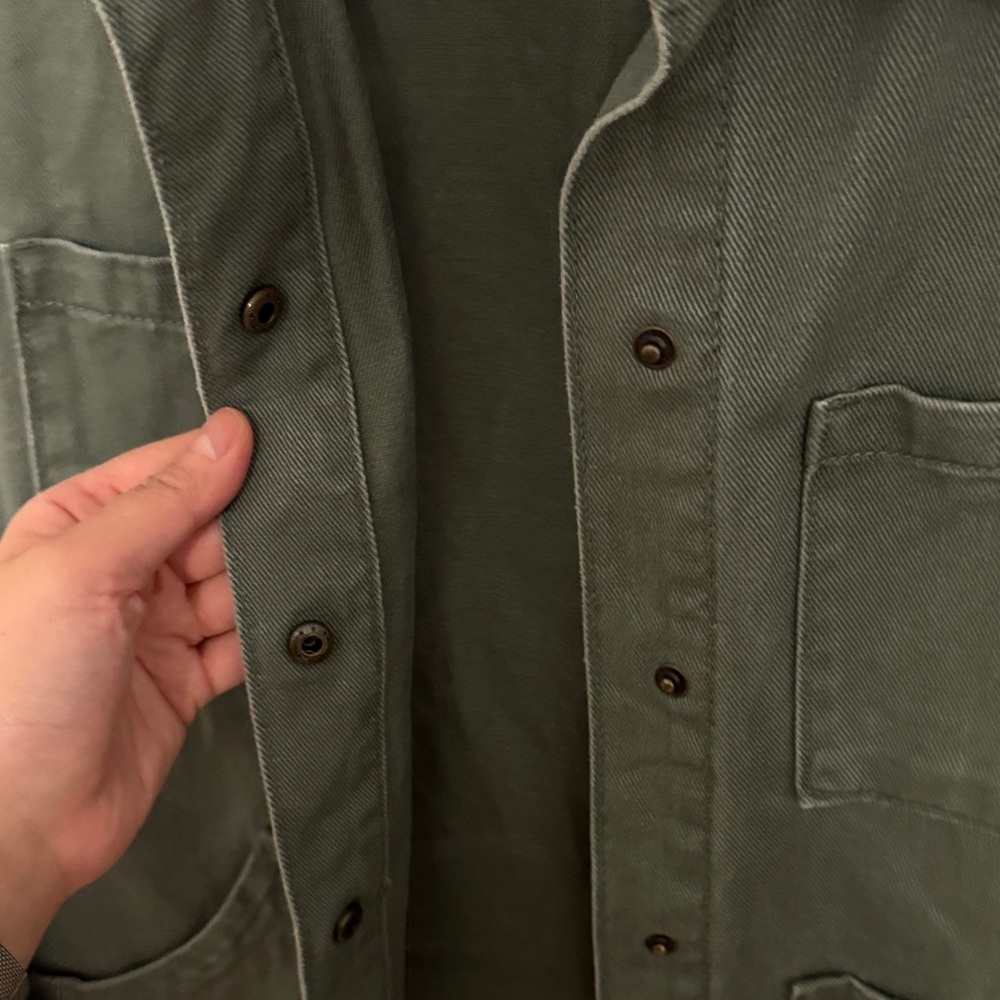 Women’s Green Chore Jacket with snap buttons s - Picture 3 of 7